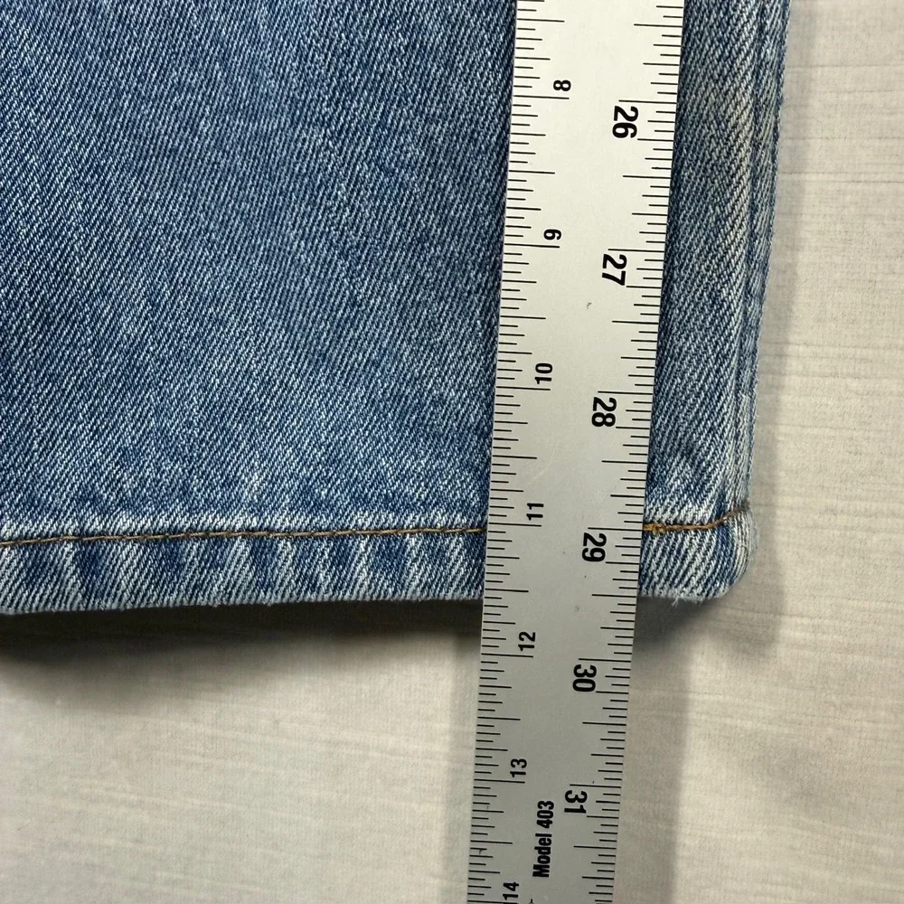 Levi's 560 Comfort Fit Jeans Mens 42x30 Blue Denim Light Wash Distressed Stained